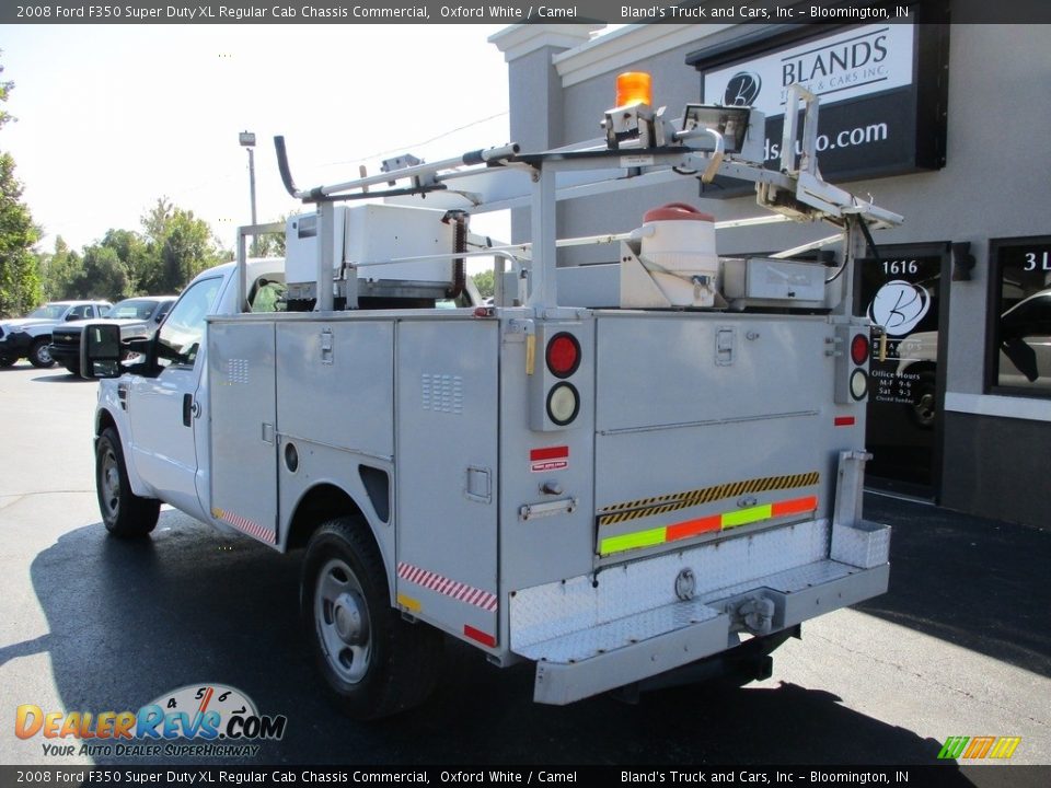 2008 Ford F350 Super Duty XL Regular Cab Chassis Commercial Oxford White / Camel Photo #3
