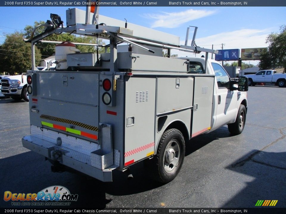 2008 Ford F350 Super Duty XL Regular Cab Chassis Commercial Oxford White / Camel Photo #4