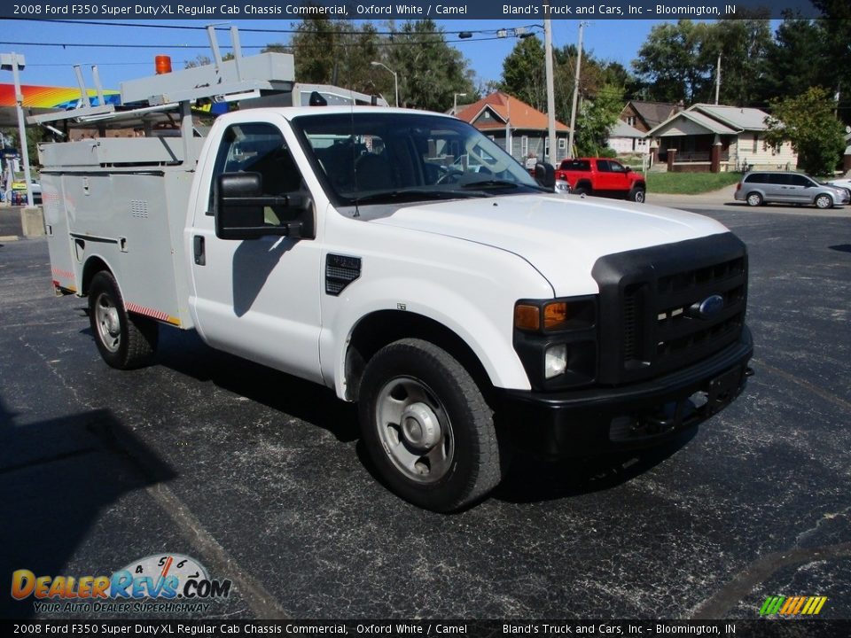 2008 Ford F350 Super Duty XL Regular Cab Chassis Commercial Oxford White / Camel Photo #5