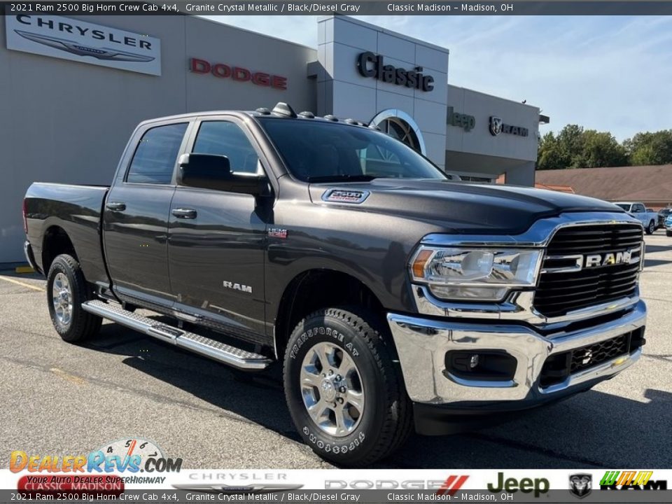 2021 Ram 2500 Big Horn Crew Cab 4x4 Granite Crystal Metallic / Black/Diesel Gray Photo #1