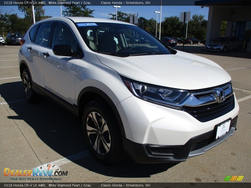 2018 Honda CR-V LX AWD White Diamond Pearl / Gray Photo #3