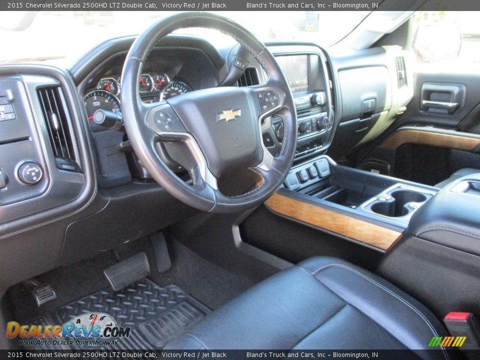 Jet Black Interior - 2015 Chevrolet Silverado 2500HD LTZ Double Cab Photo #6