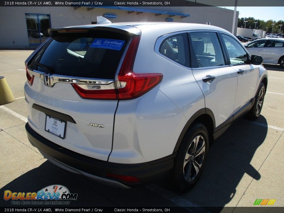 2018 Honda CR-V LX AWD White Diamond Pearl / Gray Photo #8