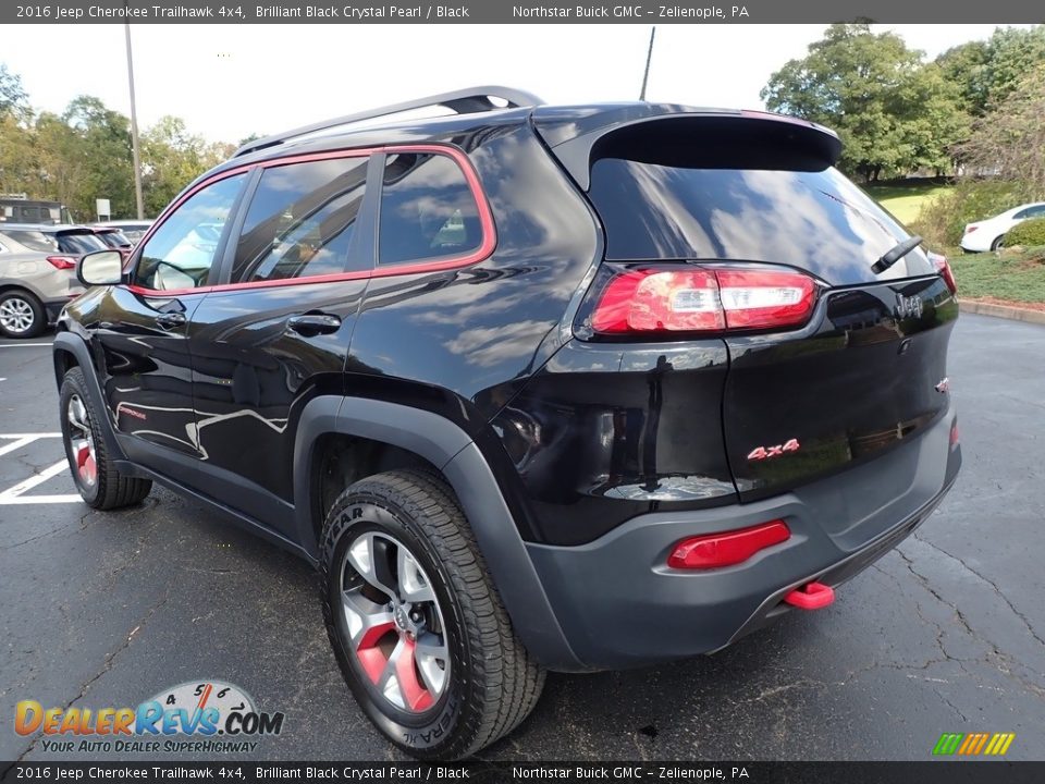 2016 Jeep Cherokee Trailhawk 4x4 Brilliant Black Crystal Pearl / Black Photo #12