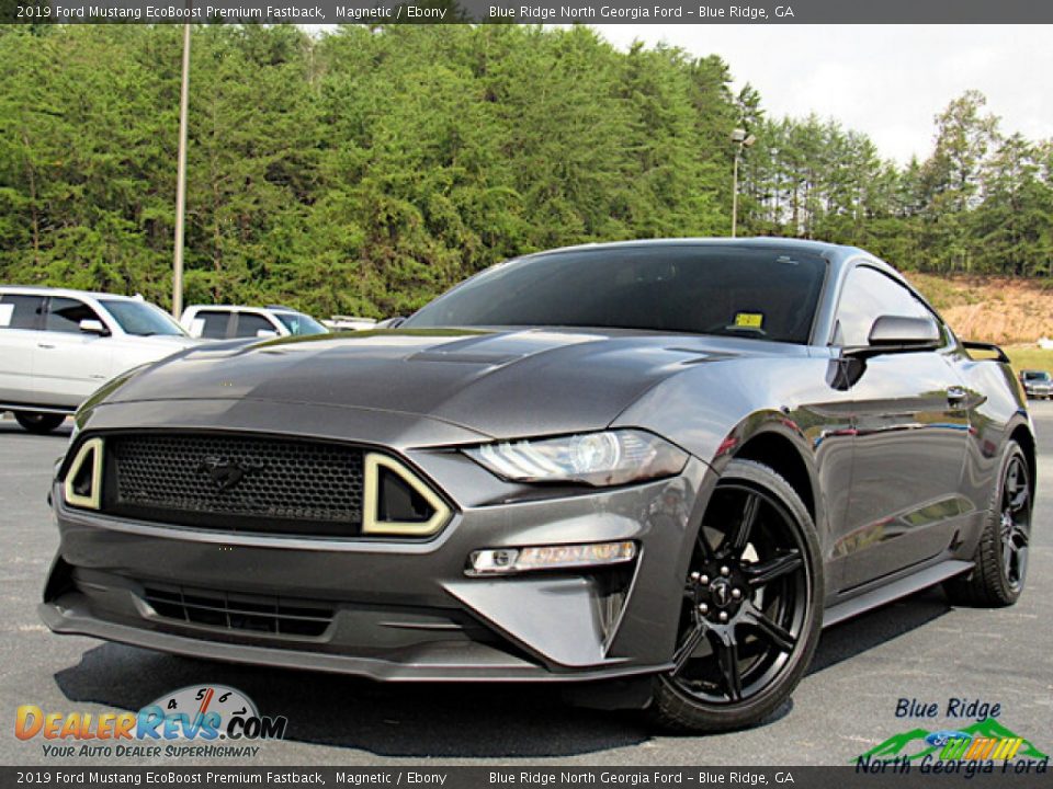 2019 Ford Mustang EcoBoost Premium Fastback Magnetic / Ebony Photo #1