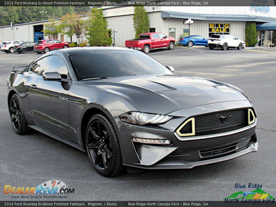 2019 Ford Mustang EcoBoost Premium Fastback Magnetic / Ebony Photo #7