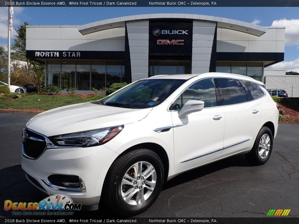 2018 Buick Enclave Essence AWD White Frost Tricoat / Dark Galvanized Photo #1