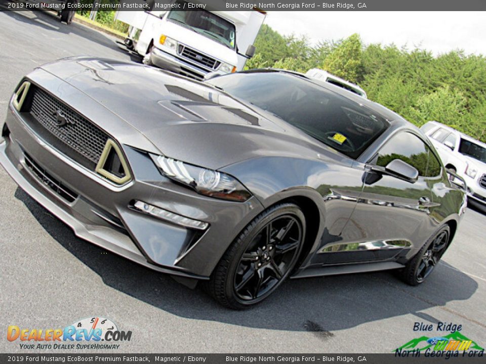 2019 Ford Mustang EcoBoost Premium Fastback Magnetic / Ebony Photo #27