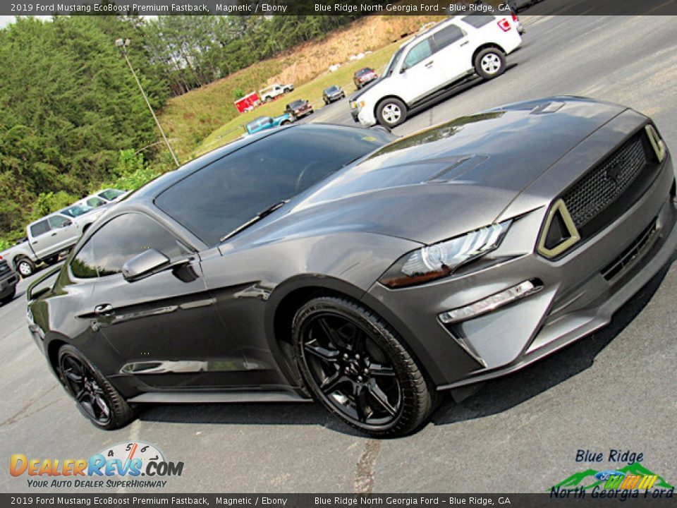 2019 Ford Mustang EcoBoost Premium Fastback Magnetic / Ebony Photo #28
