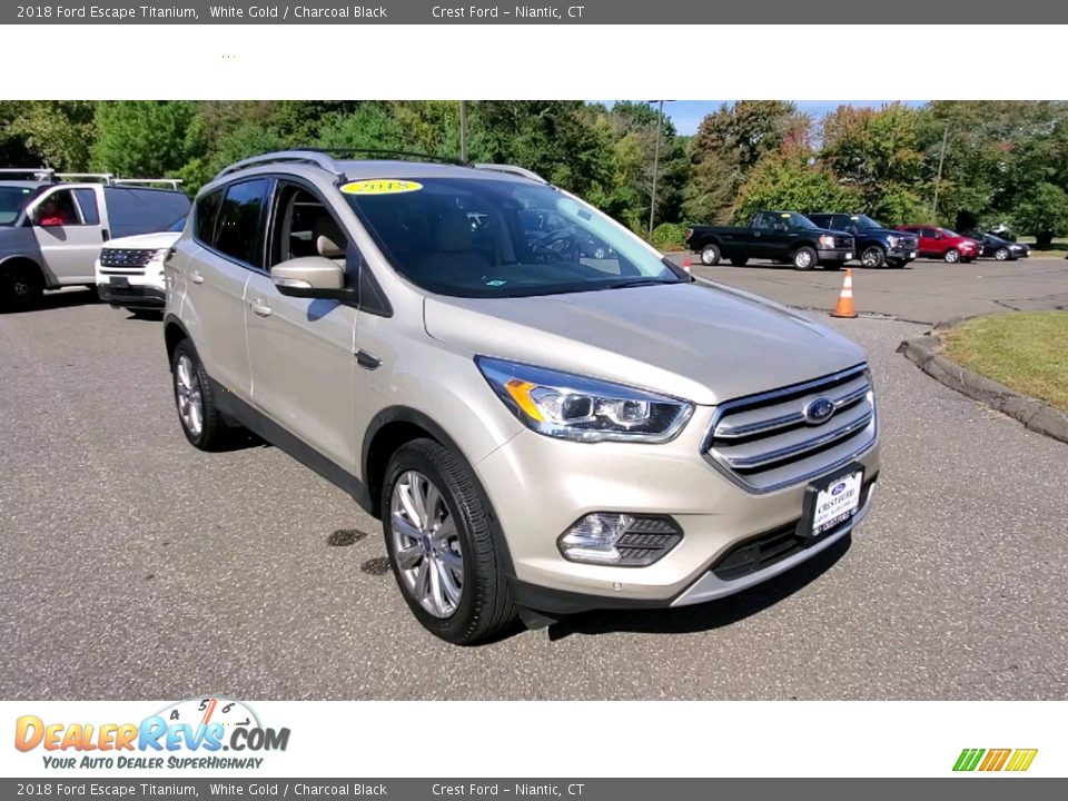 2018 Ford Escape Titanium White Gold / Charcoal Black Photo #1