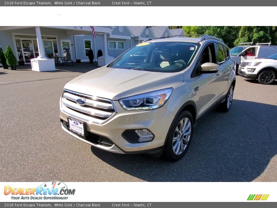 2018 Ford Escape Titanium White Gold / Charcoal Black Photo #3