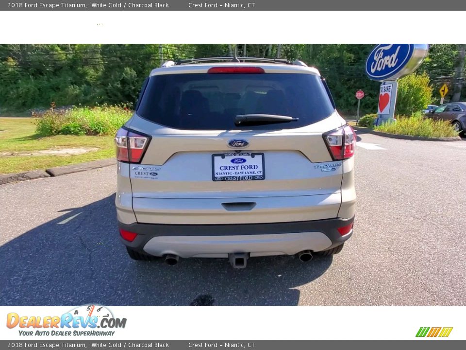 2018 Ford Escape Titanium White Gold / Charcoal Black Photo #6