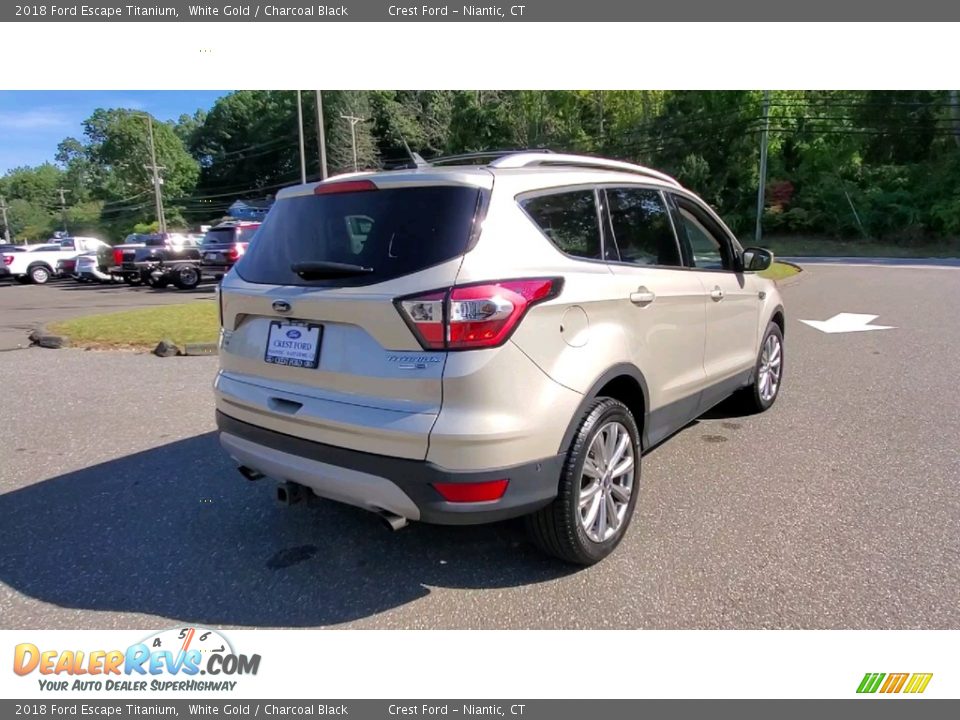 2018 Ford Escape Titanium White Gold / Charcoal Black Photo #7