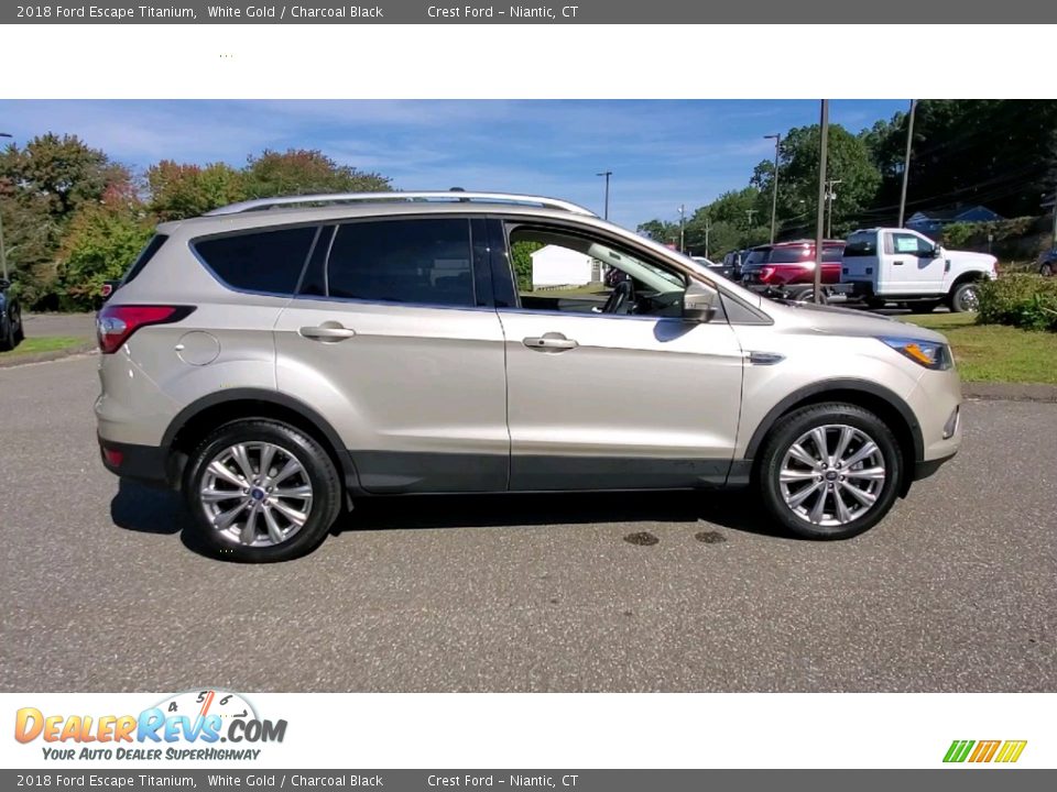 2018 Ford Escape Titanium White Gold / Charcoal Black Photo #8