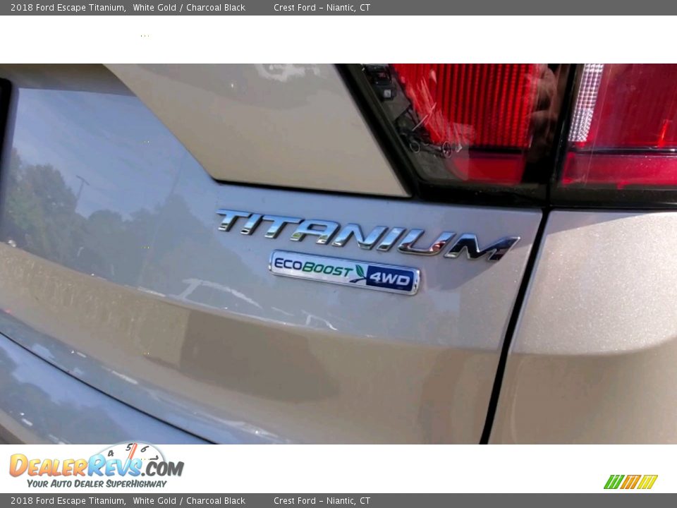 2018 Ford Escape Titanium White Gold / Charcoal Black Photo #9