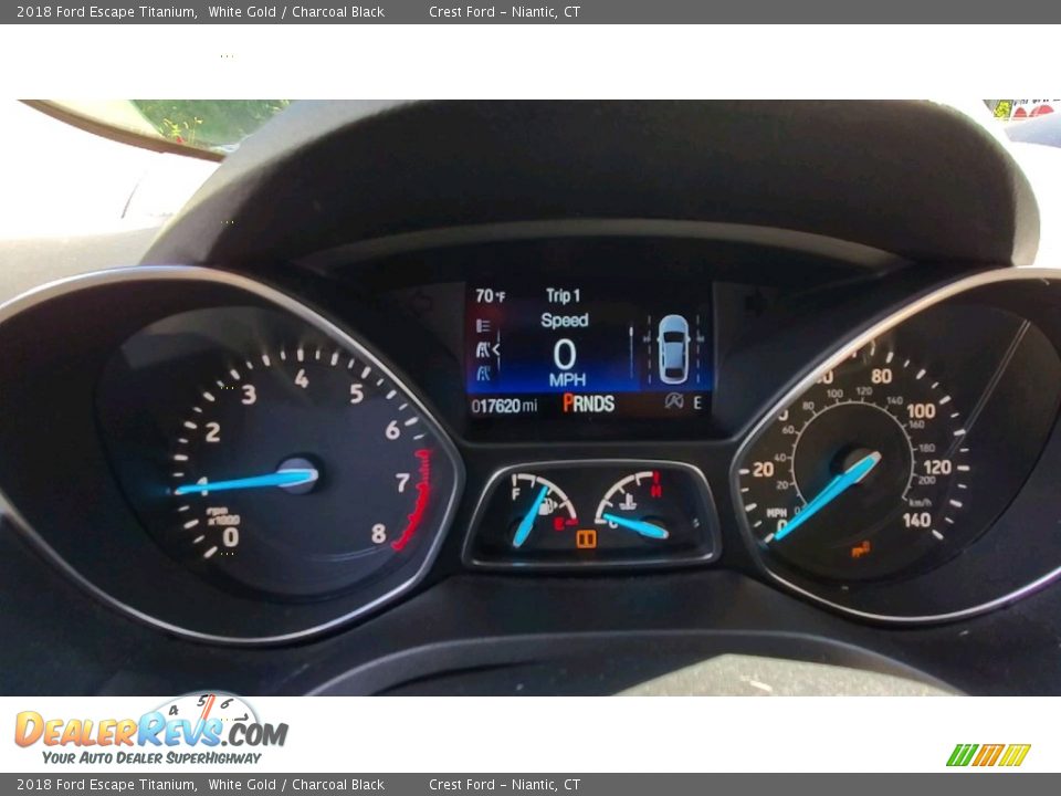 2018 Ford Escape Titanium White Gold / Charcoal Black Photo #14