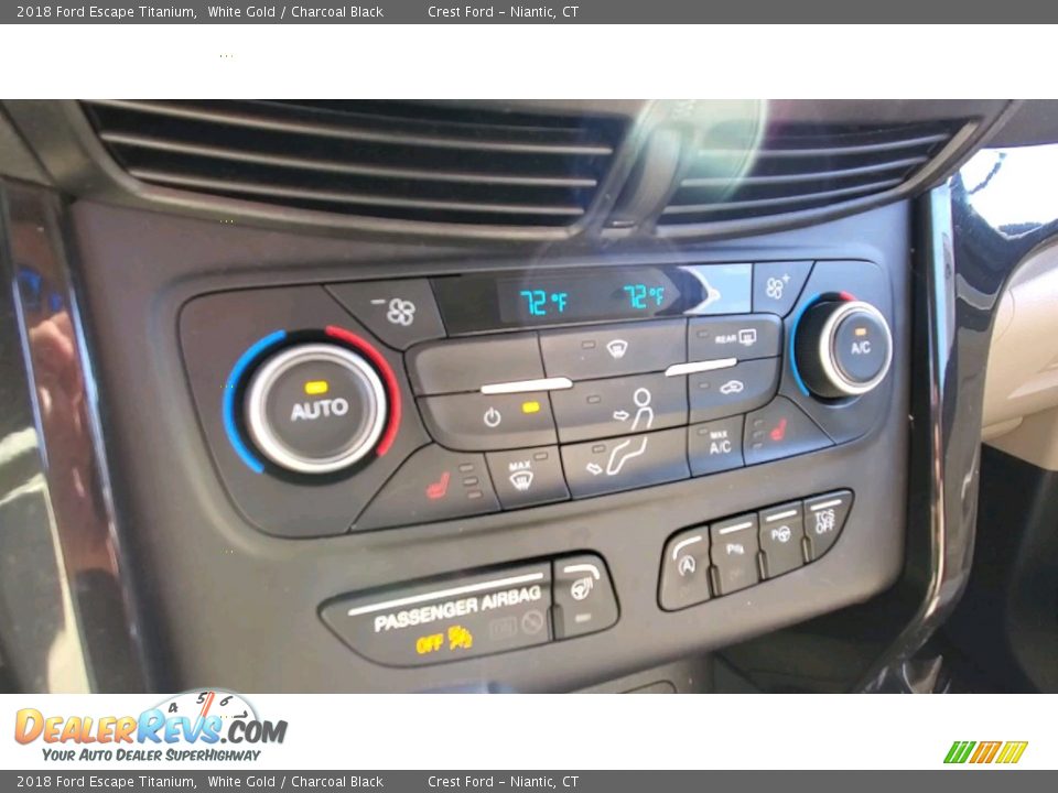 2018 Ford Escape Titanium White Gold / Charcoal Black Photo #16