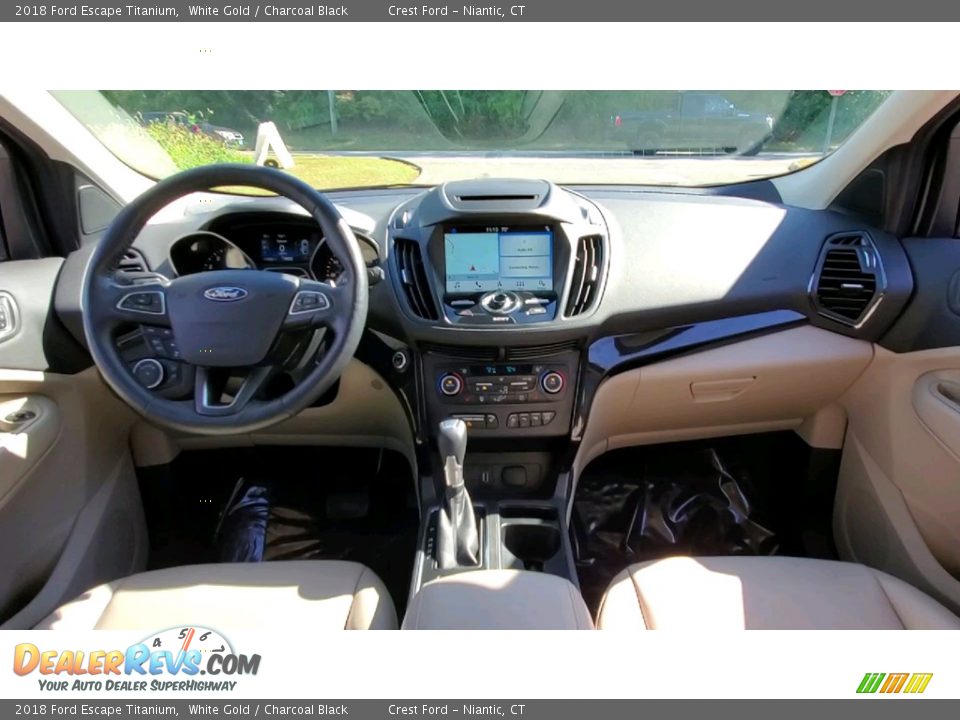 2018 Ford Escape Titanium White Gold / Charcoal Black Photo #19