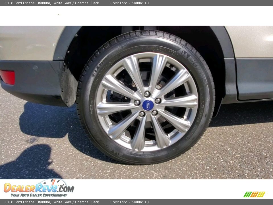 2018 Ford Escape Titanium White Gold / Charcoal Black Photo #22