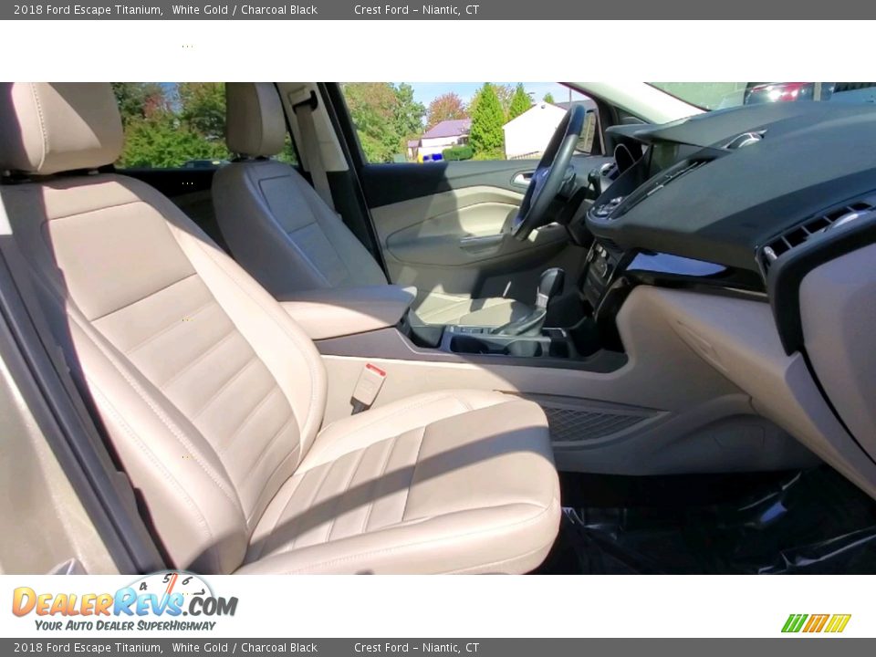 2018 Ford Escape Titanium White Gold / Charcoal Black Photo #24