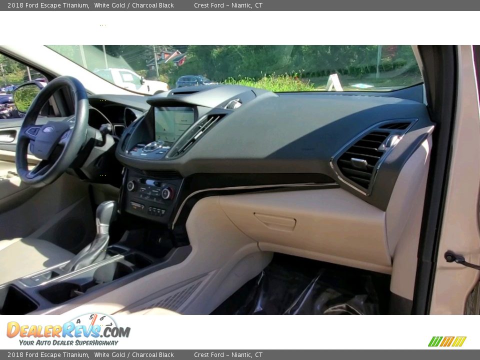 2018 Ford Escape Titanium White Gold / Charcoal Black Photo #25