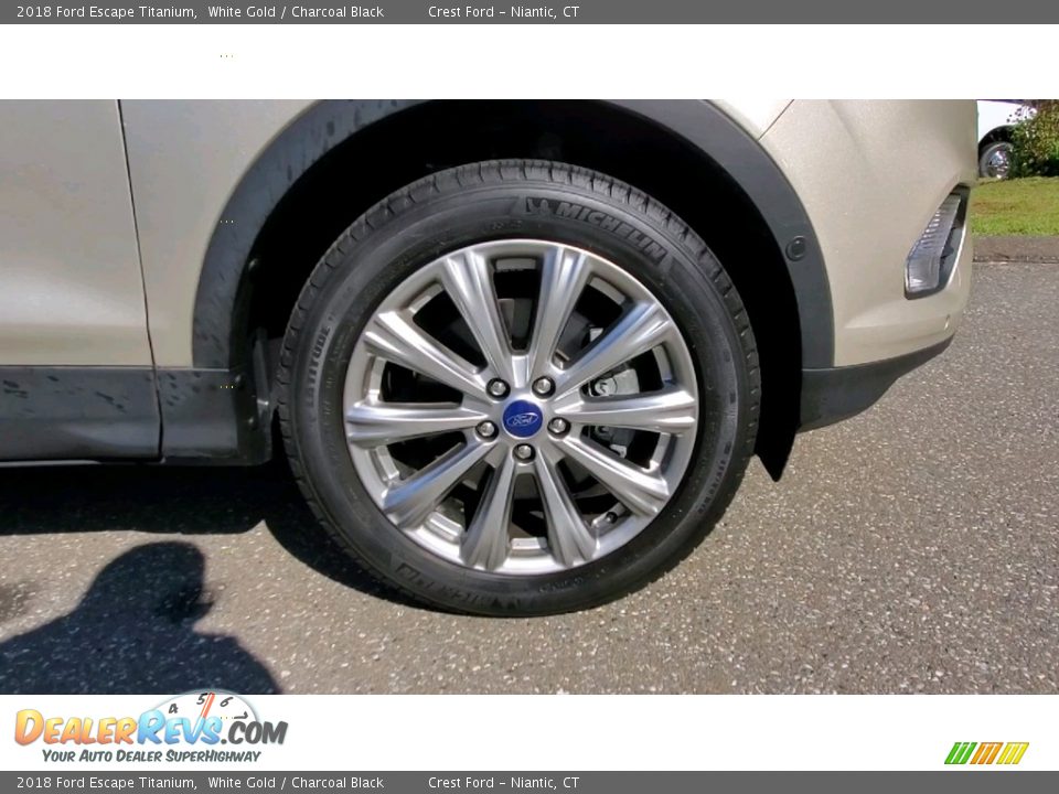 2018 Ford Escape Titanium White Gold / Charcoal Black Photo #26