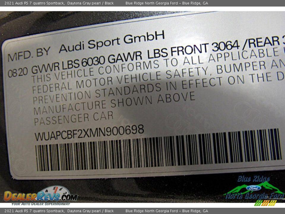 2021 Audi RS 7 quattro Sportback Daytona Gray pearl / Black Photo #28