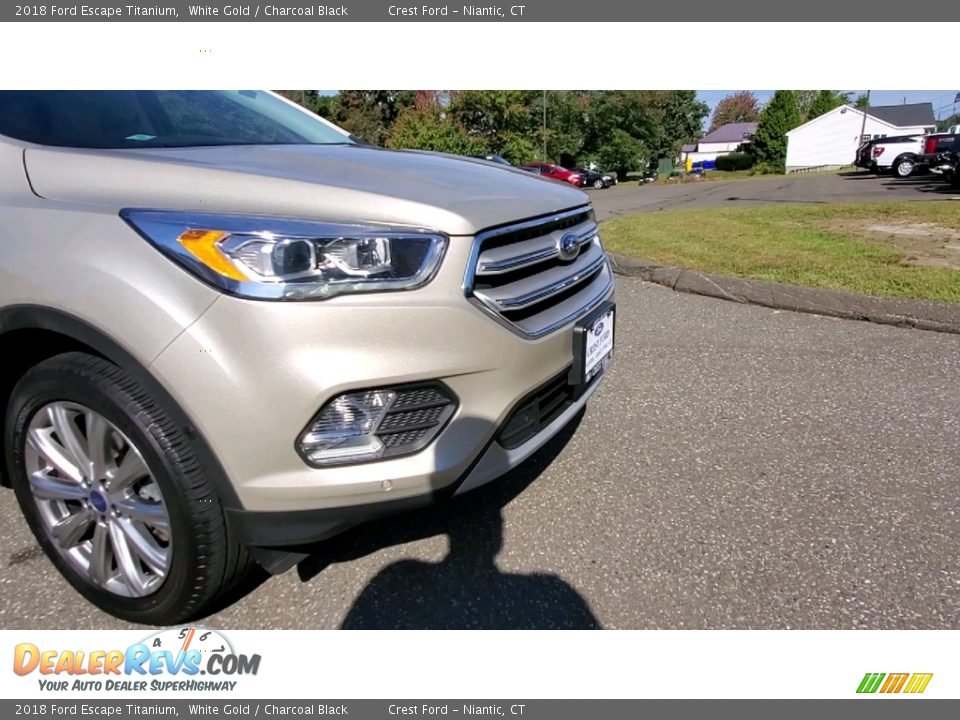 2018 Ford Escape Titanium White Gold / Charcoal Black Photo #27