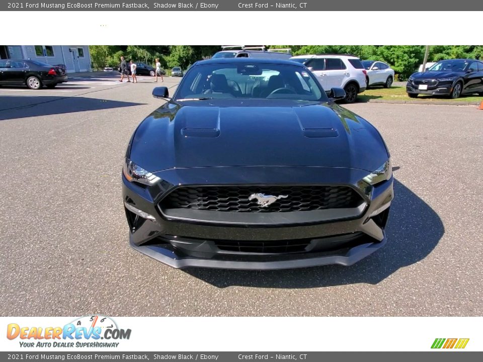 2021 Ford Mustang EcoBoost Premium Fastback Shadow Black / Ebony Photo #2