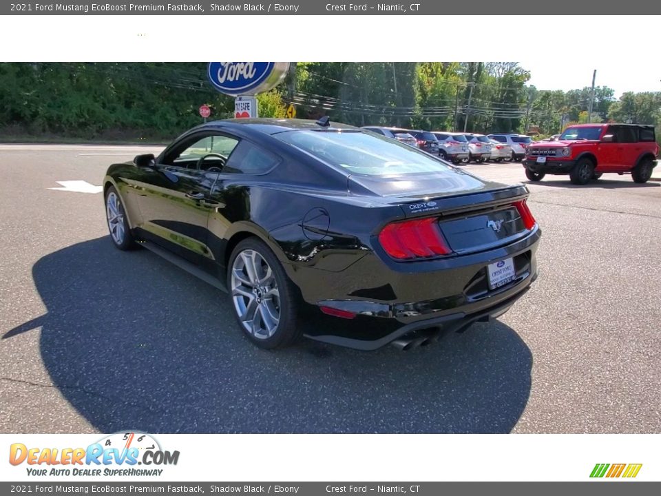 2021 Ford Mustang EcoBoost Premium Fastback Shadow Black / Ebony Photo #5