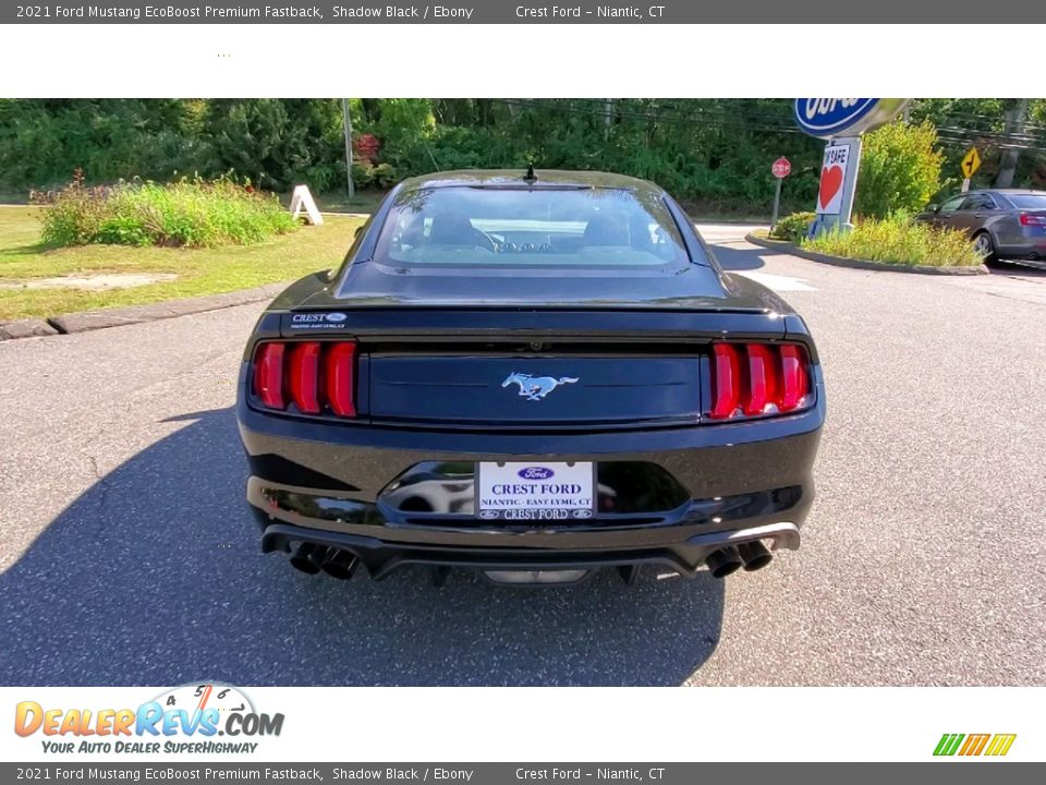 2021 Ford Mustang EcoBoost Premium Fastback Shadow Black / Ebony Photo #6