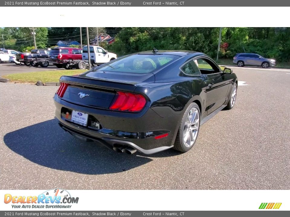 2021 Ford Mustang EcoBoost Premium Fastback Shadow Black / Ebony Photo #7