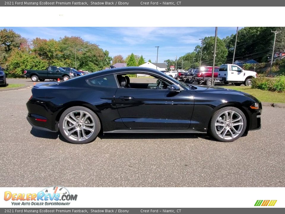 Shadow Black 2021 Ford Mustang EcoBoost Premium Fastback Photo #8