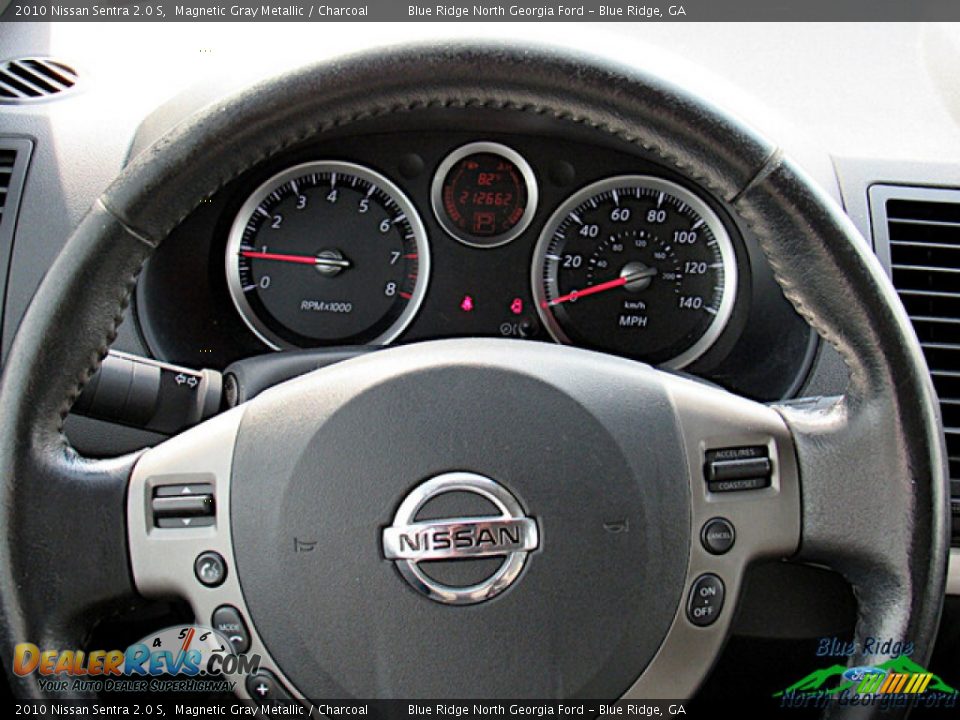 2010 Nissan Sentra 2.0 S Magnetic Gray Metallic / Charcoal Photo #14