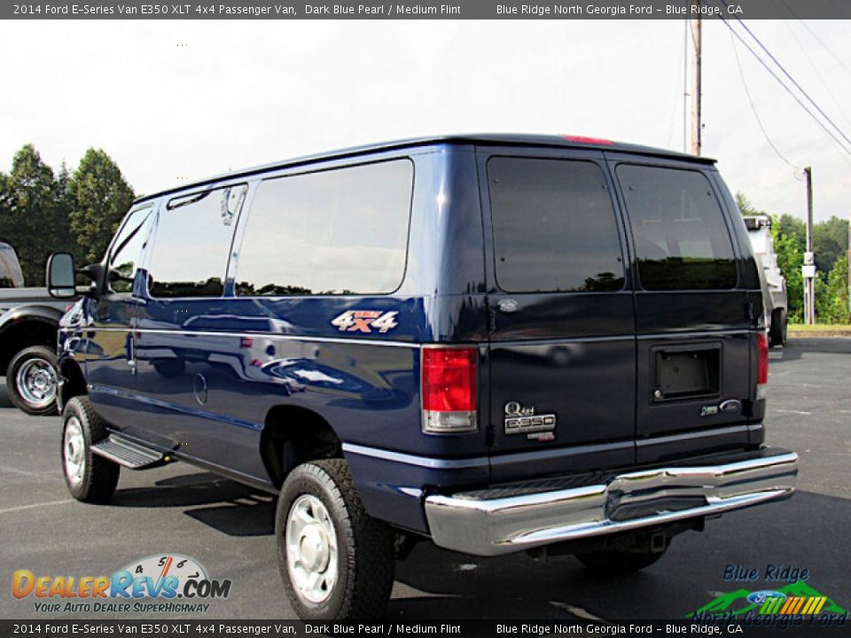 2014 Ford E-Series Van E350 XLT 4x4 Passenger Van Dark Blue Pearl / Medium Flint Photo #3