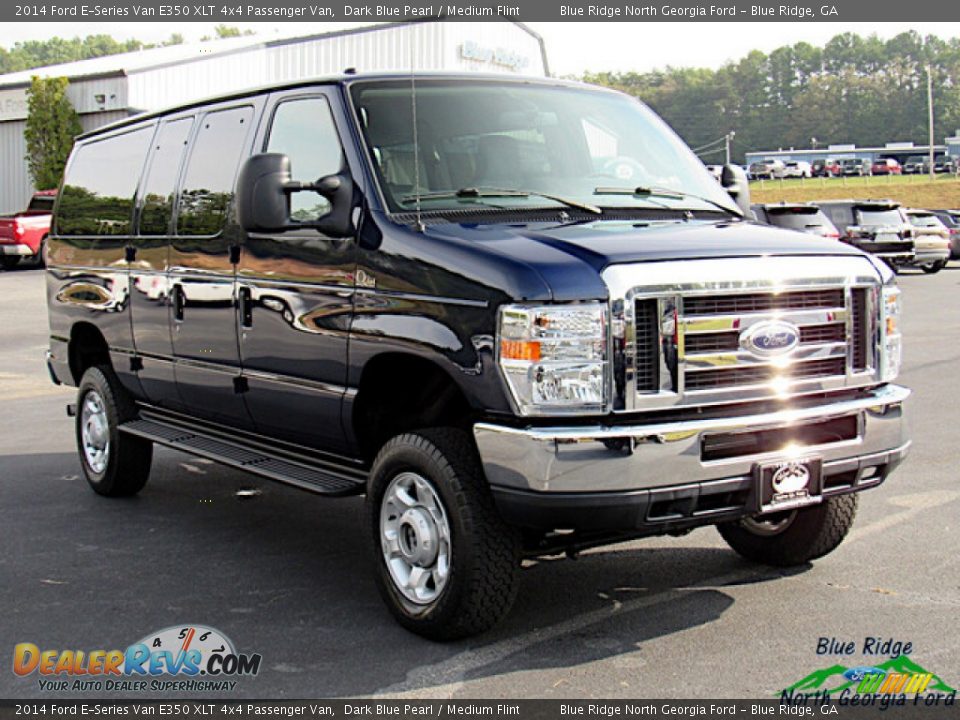 2014 Ford E-Series Van E350 XLT 4x4 Passenger Van Dark Blue Pearl / Medium Flint Photo #7