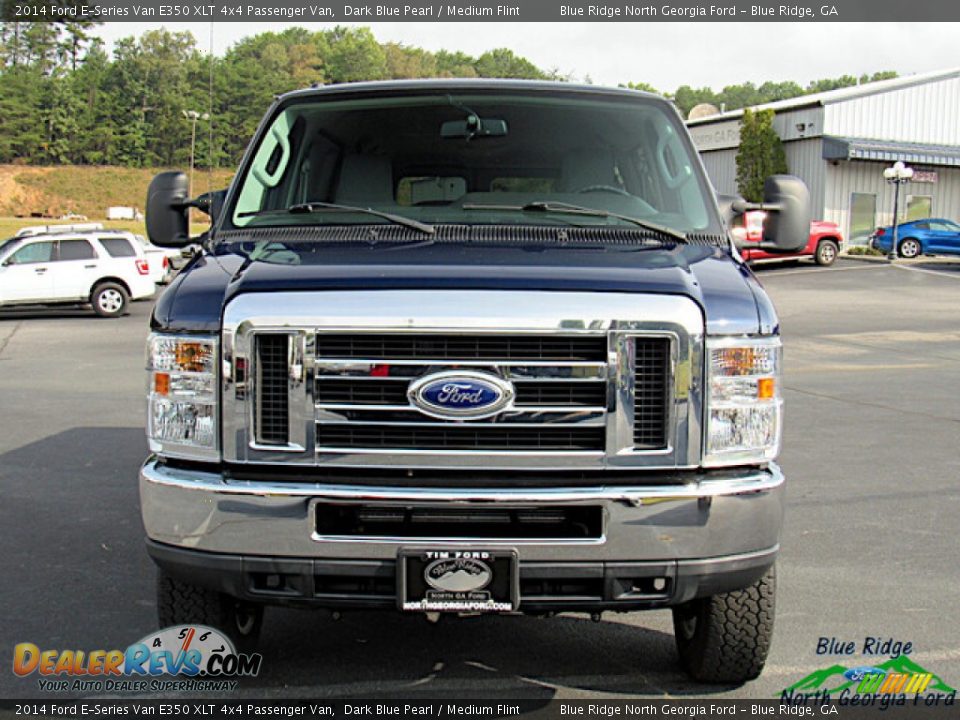 2014 Ford E-Series Van E350 XLT 4x4 Passenger Van Dark Blue Pearl / Medium Flint Photo #8