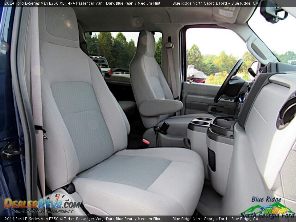 2014 Ford E-Series Van E350 XLT 4x4 Passenger Van Dark Blue Pearl / Medium Flint Photo #11
