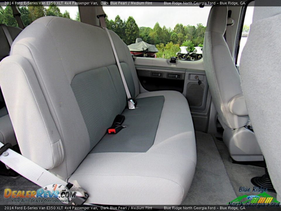 2014 Ford E-Series Van E350 XLT 4x4 Passenger Van Dark Blue Pearl / Medium Flint Photo #14