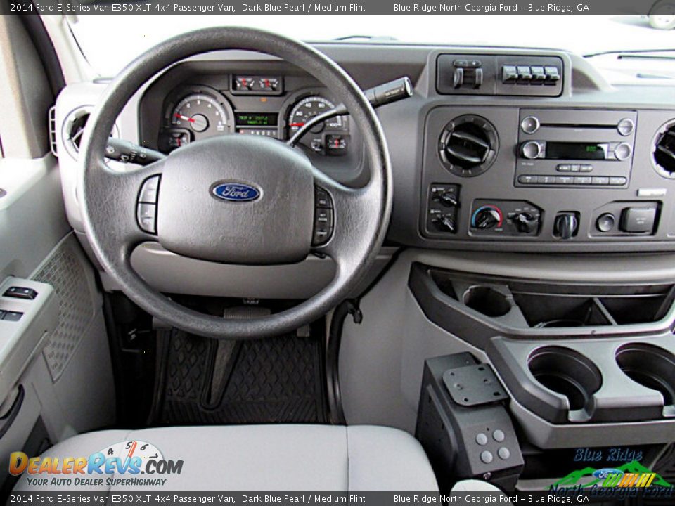 2014 Ford E-Series Van E350 XLT 4x4 Passenger Van Dark Blue Pearl / Medium Flint Photo #18