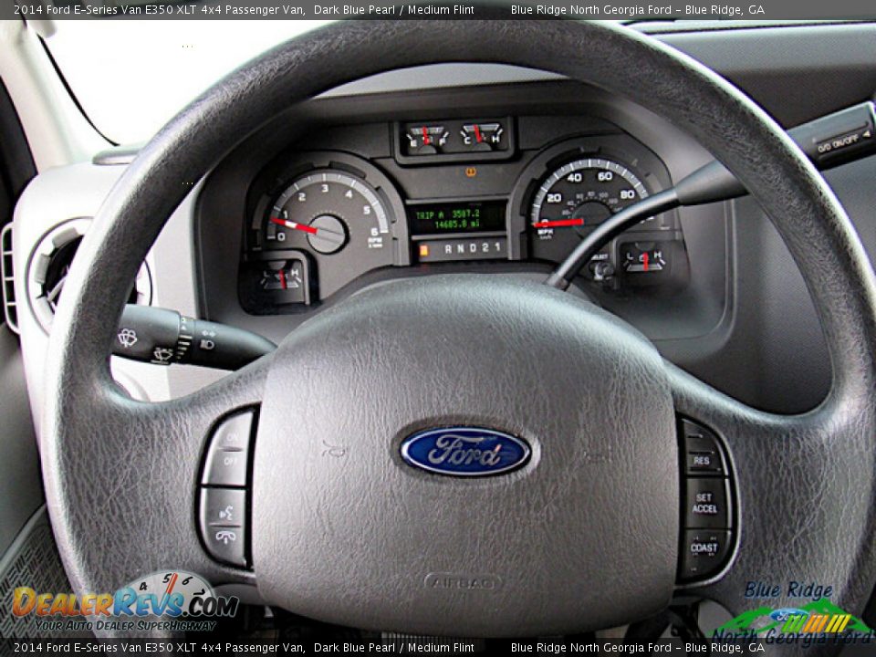 2014 Ford E-Series Van E350 XLT 4x4 Passenger Van Dark Blue Pearl / Medium Flint Photo #20