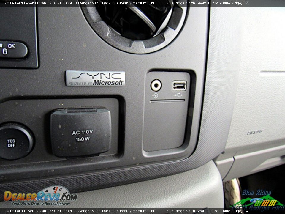 2014 Ford E-Series Van E350 XLT 4x4 Passenger Van Dark Blue Pearl / Medium Flint Photo #26