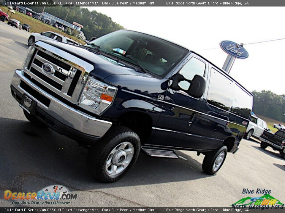 2014 Ford E-Series Van E350 XLT 4x4 Passenger Van Dark Blue Pearl / Medium Flint Photo #28