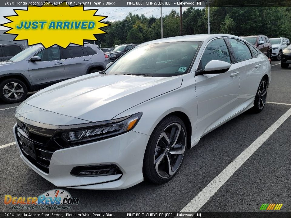 2020 Honda Accord Sport Sedan Platinum White Pearl / Black Photo #1