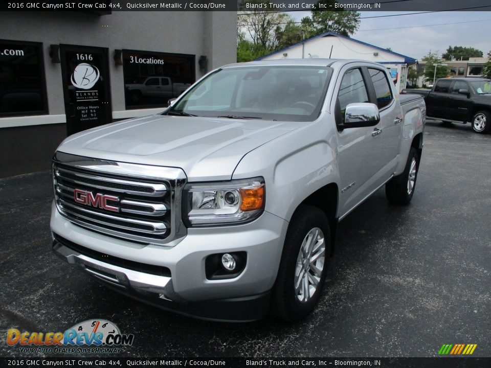 2016 GMC Canyon SLT Crew Cab 4x4 Quicksilver Metallic / Cocoa/Dune Photo #2