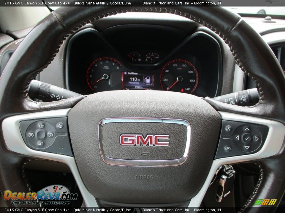 2016 GMC Canyon SLT Crew Cab 4x4 Quicksilver Metallic / Cocoa/Dune Photo #14