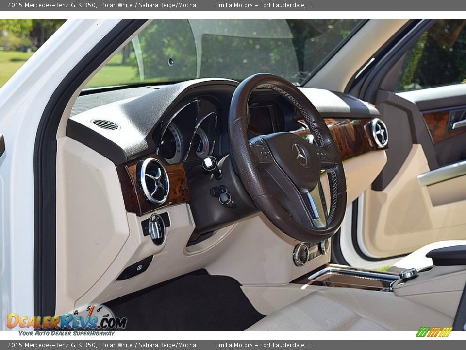 2015 Mercedes-Benz GLK 350 Polar White / Sahara Beige/Mocha Photo #17