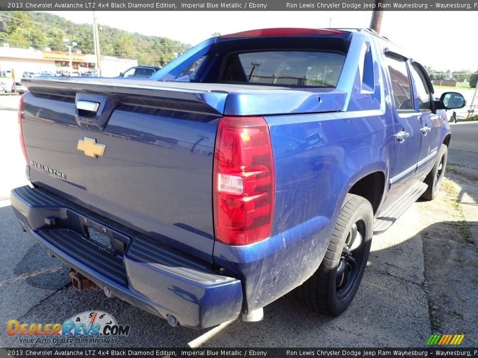 2013 Chevrolet Avalanche LTZ 4x4 Black Diamond Edition Imperial Blue Metallic / Ebony Photo #3