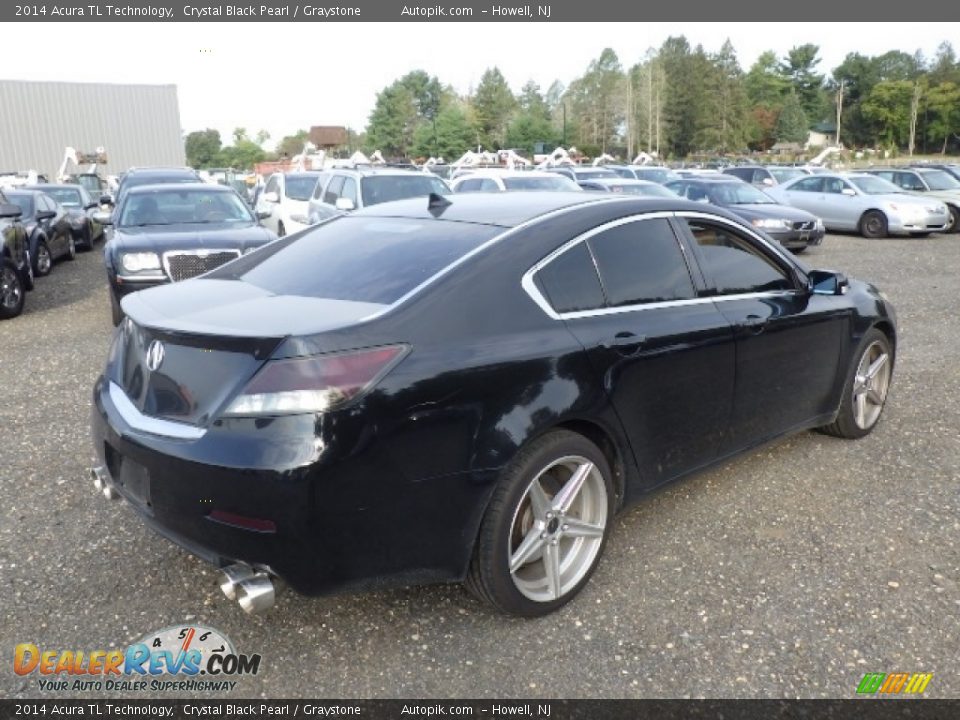 2014 Acura TL Technology Crystal Black Pearl / Graystone Photo #6