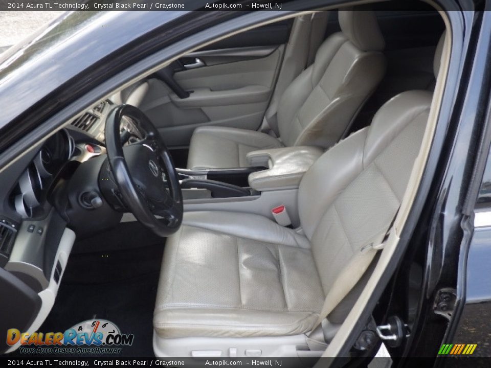 2014 Acura TL Technology Crystal Black Pearl / Graystone Photo #7